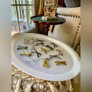 Metal Barrette collection in shades of gold and silver